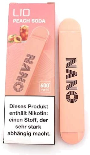 Lio Nano X 600 Einweg E-Zigarette Peach Soda 20mg Lio Nano X 600 Einweg E-Zigarette Peach Soda 20mg