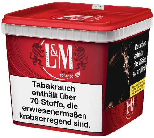 L&M Volumentabak Rot Super Box 185g Eimer Zigarettentabak