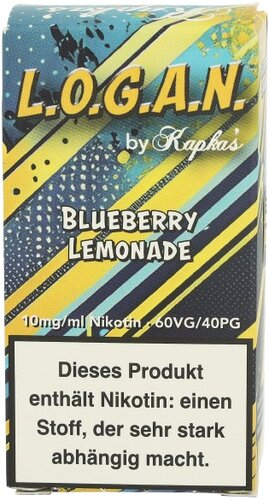 L.O.G.A.N. by Kapkas Blueberry Lemonade Nikotinsalzliquid 10mg