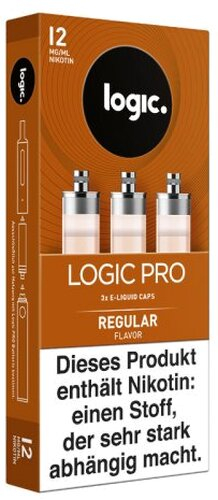 LOGIC PRO Caps Regular Liquid-Kapseln für E-Zigarette Logic Pro 12mg LOGIC PRO Caps Regular Liquid-Kapseln für E-Zigarette Logic Pro 12mg