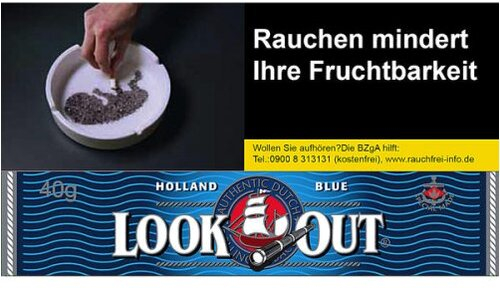 Look Out Tabak Blue Shag 50g Päckchen Feinschnitt