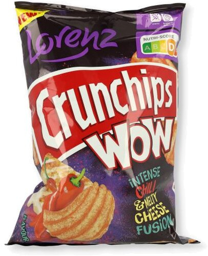 Lorenz Crunchips WOW Intense Chilli & Melty Cheese Fusion 110g Lorenz Crunchips WOW Intense Chilli & Melty Cheese Fusion 110g