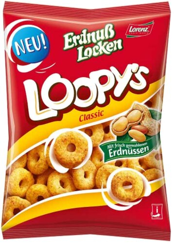 Lorenz Erdnuss Locken Loopys 150g Chips Tüte Lorenz Erdnuss Locken Loopys 150g Chips Tüte