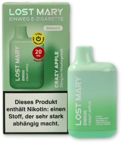 Lost Mary BM600 Crazy Apple Einweg E-Zigarette 20mg