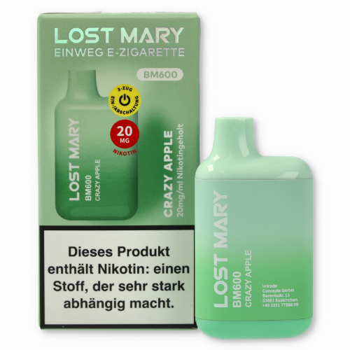 Lost Mary BM600 Crazy Apple Einweg E-Zigarette 20mg Lost Mary BM600 Crazy Apple Einweg E-Zigarette 20mg