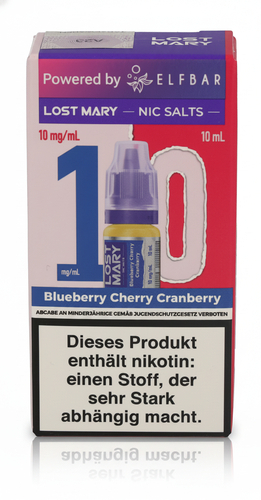Lost Mary Nikotinsalz Liquid Blueberry Cherry Cranberry 10ml 10mg/ml
