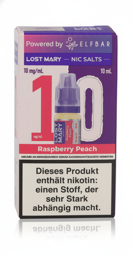 Lost Mary Nikotinsalz Liquid Raspberry Peach 10ml 10mg/ml
