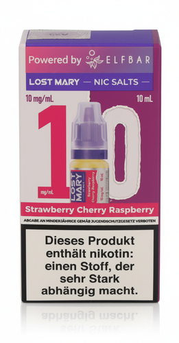 Lost Mary Nikotinsalz Liquid Strawberry Cherry Raspberry 10ml 10mg/ml