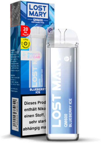 Lost Mary QM600 CP Einweg E-Zigarette Designed by Elfbar Blueberry Ice 20mg