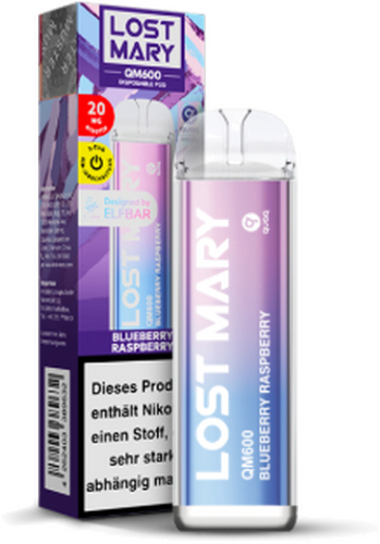 Lost Mary QM600 CP Einweg E-Zigarette Designed by Elfbar Blueberry Raspberry 20mg