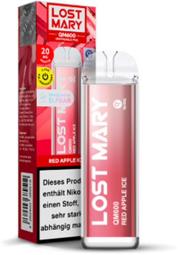 Lost Mary QM600 CP Einweg E-Zigarette Designed by Elfbar Red Apple 20mg