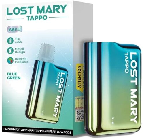 Lost Mary Tappo Akku 750 mAh Blau-Grün Lost Mary Tappo Akku 750 mAh Blau-Grün