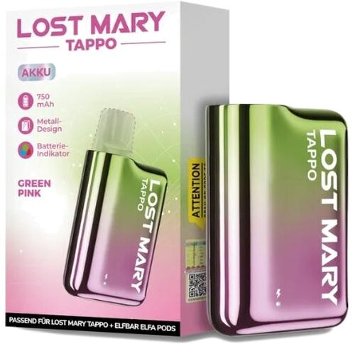 Lost Mary Tappo Akku 750 mAh Grün-Pink Lost Mary Tappo Akku 750 mAh Grün-Pink