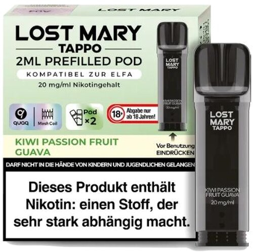 Lost Mary Tappo Pod Kiwi Passion Fruit Guava 20 mg/ml 2 x 2ml