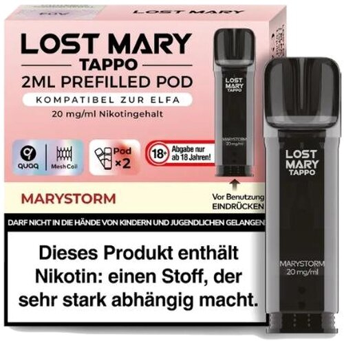 Lost Mary Tappo Pod Marystorm 20 mg/ml 2 x 2ml Lost Mary Tappo Pod Marystorm 20 mg/ml 2 x 2ml
