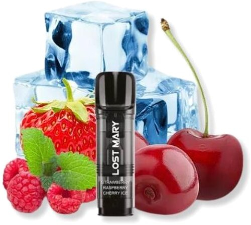 Lost Mary Tappo Pod Strawberry Raspberry Cherry Ice 20 mg/ml 2 x 2ml Lost Mary Tappo Pod Strawberry Raspberry Cherry Ice 20 mg/ml 2 x 2ml