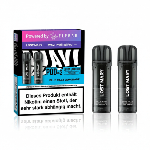 Lost Mary Wavi Prefilled Pods Blue Razz Lemonade 2x2ml 20mg/ml