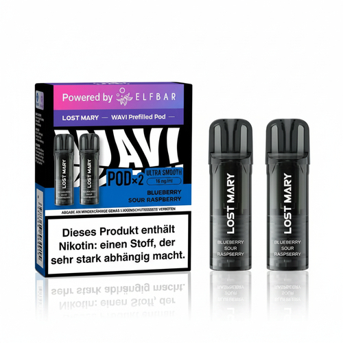 Lost Mary Wavi Prefilled Pods Blueberry Sour Raspberry 2x2ml 20mg/ml