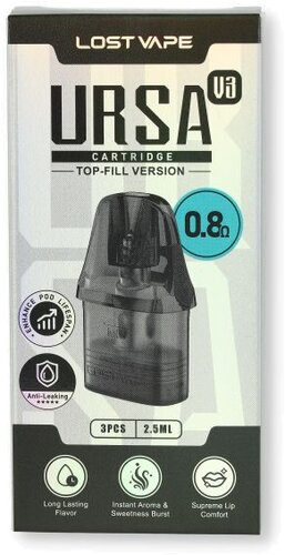 Lost Vape Ursa V3 Pod 0,8 Ohm 3 Stück Lost Vape Ursa V3 Pod 0,8 Ohm 3 Stück