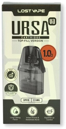 Lost Vape Ursa V3 Pod 1,0 Ohm 3 Stück Lost Vape Ursa V3 Pod 1,0 Ohm 3 Stück