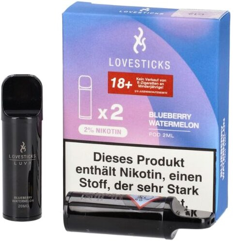 Lovesticks Blueberry Watermelon Prefilled Pod 2x2ml Lovesticks Blueberry Watermelon Prefilled Pod 2x2ml