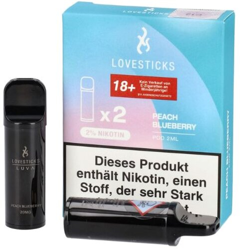 Lovesticks Peach Blueberry Prefilled Pod 2x2ml Lovesticks Peach Blueberry Prefilled Pod 2x2ml