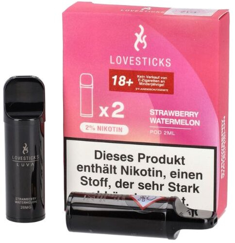 Lovesticks Strawberry Watermelon Prefilled Pod 2x2ml Lovesticks Strawberry Watermelon Prefilled Pod 2x2ml
