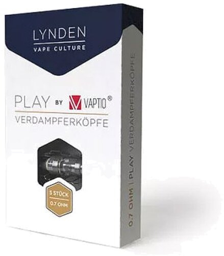 Lynden Play 0,7 Ohm Coil Verdampferköpfe 5 Stück Lynden Play 0,7 Ohm Coil Verdampferköpfe 5 Stück