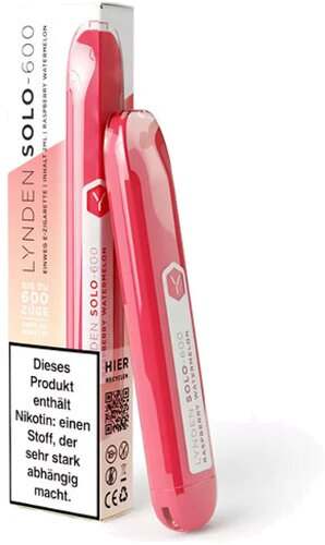 Lynden Solo 600 Einweg E-Zigarette Raspberry Watermelon 20mg Nikotin
