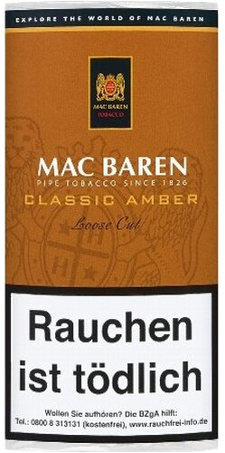 Mac Baren Pfeifentabak Classic Amber 50g Päckchen Mac Baren Pfeifentabak Classic Amber 50g Päckchen