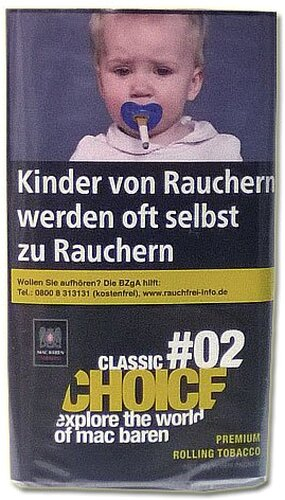 Mac Baren Tabak Choice Classic No.02 - 30g Päckchen Feinschnitt Mac Baren Tabak Choice Classic No.02 - 30g Päckchen Feinschnitt