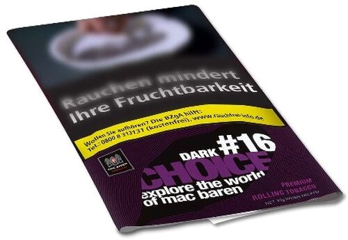 Mac Baren Tabak Choice Dark No.16 - 30g Päckchen Feinschnitt