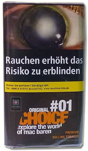 Mac Baren Tabak Choice Original No.01 - 30g Päckchen Feinschnitt Mac Baren Tabak Choice Original No.01 - 30g Päckchen Feinschnitt