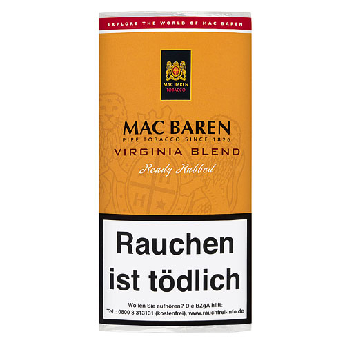 Mac Baren Pfeifentabak Virginia Blend Ready Rubbed 50g Päckchen Mac Baren Pfeifentabak Virginia Blend Ready Rubbed 50g Päckchen