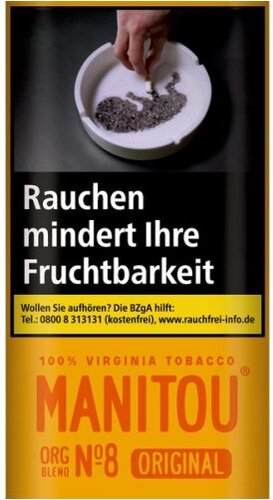 Manitou Tabak ohne Zusatzstoffe ORG Gold 30g Päckchen Feinschnitt