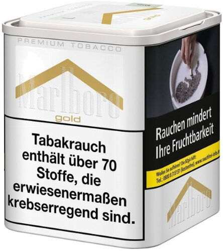 Marlboro Tabak Premium Tobacco Gold L 70g Dose Zigarettentabak Marlboro Tabak Premium Tobacco Gold L 70g Dose Zigarettentabak