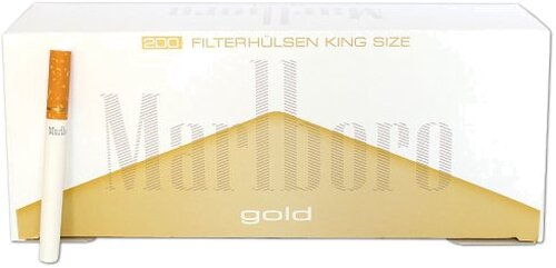 Marlboro Zigarettenhülsen Gold 200 Stück Marlboro Zigarettenhülsen Gold 200 Stück