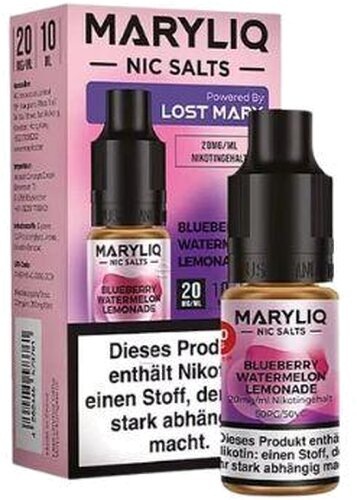 Maryliq Nic Salts Blueberry Watermelon Lemonade 20mg Maryliq Nic Salts Blueberry Watermelon Lemonade 20mg