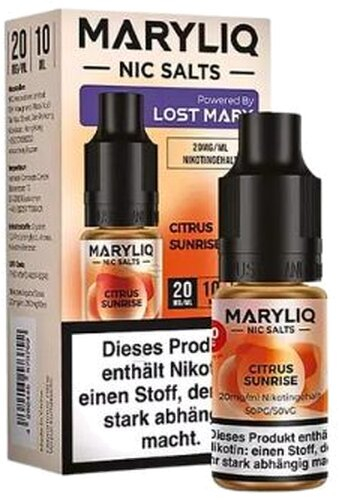 Maryliq Nic Salts Citrus Sunrise 20mg Maryliq Nic Salts Citrus Sunrise 20mg