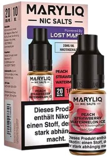 Maryliq Nic Salts Peach Strawberry Watermelon Ice 20mg