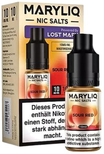 Maryliq Nic Salts Sour Red 10mg Maryliq Nic Salts Sour Red 10mg