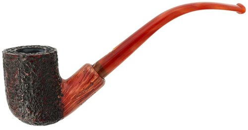 Mastro Geppetto Churchwarden Lesepfeife Rustic mit rotem Mundstück