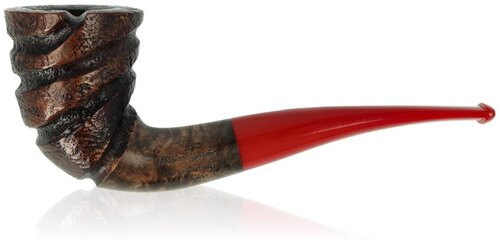 Mastro Geppetto Spiral Sandgestrahlt mit rotem Mundstück Mastro Geppetto Spiral Sandgestrahlt mit rotem Mundstück