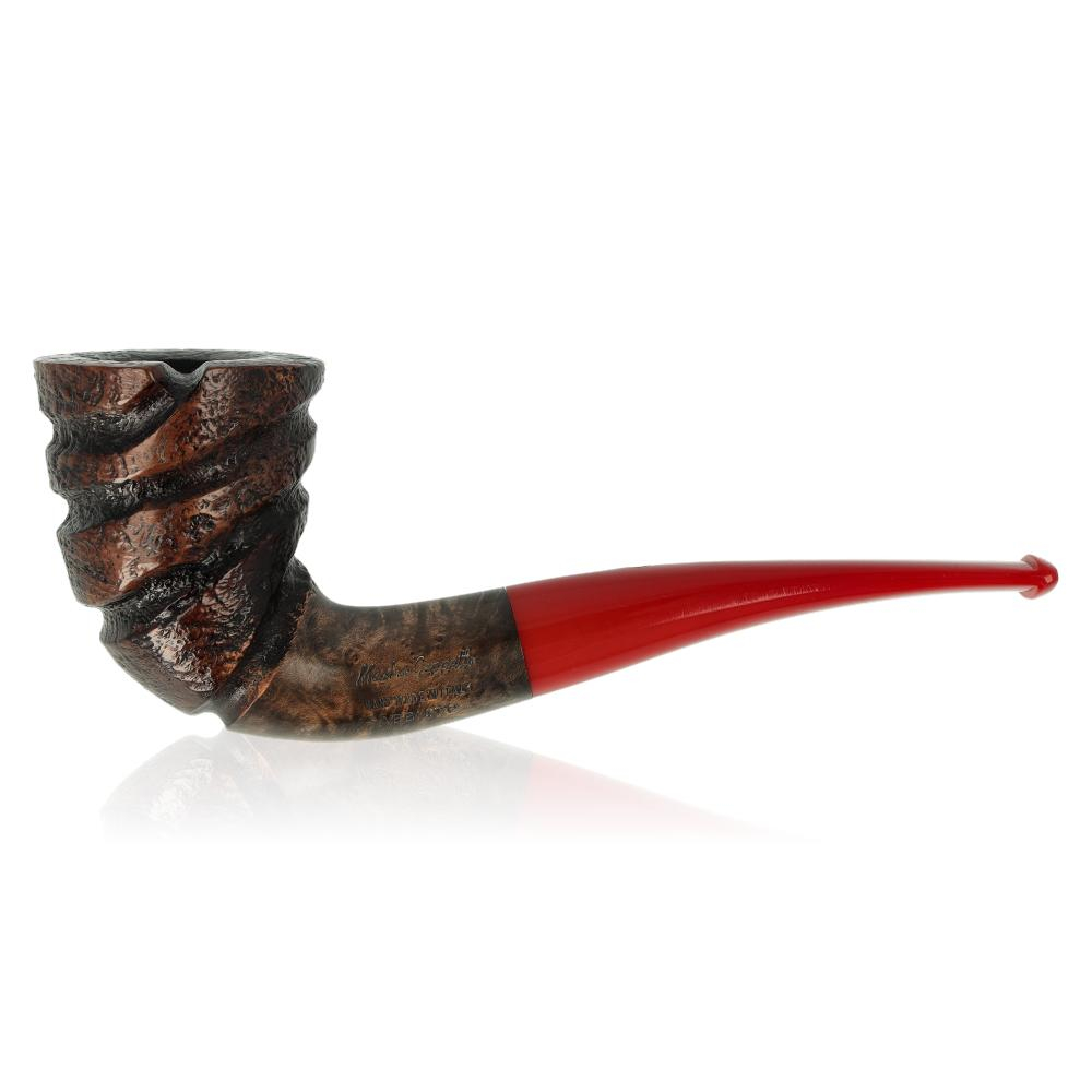 Mastro Geppetto Spiral Sandgestrahlt mit rotem Mundstück Mastro Geppetto Spiral Sandgestrahlt mit rotem Mundstück