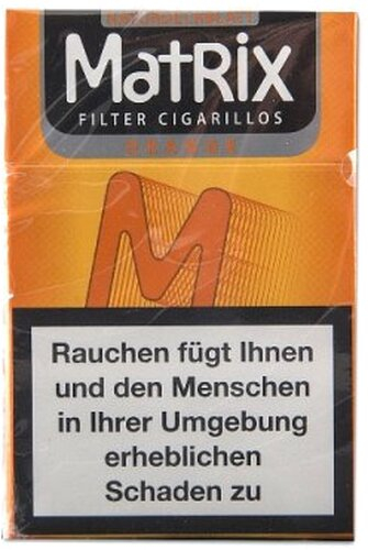 Matrix Filterzigarillos Orange mit Naturdeckblatt 84mm 17er