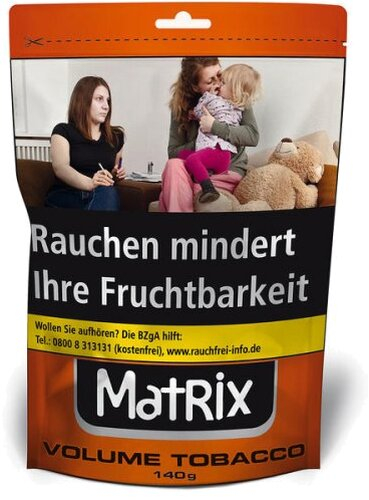 Matrix Tabak 140g Zip Beutel Volumentabak