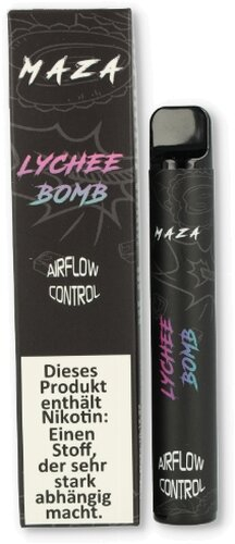 Maza Go Lychee Bomb Einweg E-Zigarette 20mg Maza Go Lychee Bomb Einweg E-Zigarette 20mg