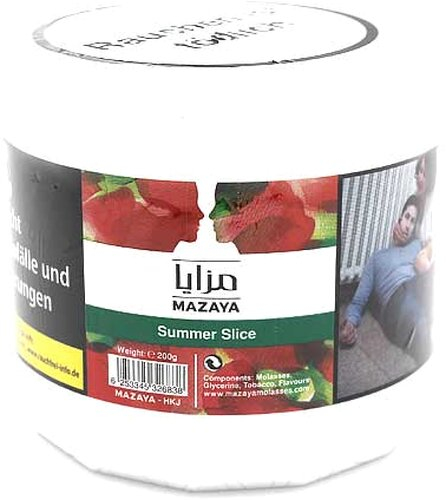 Mazaya Summer Slice (Wassermelone) 200 g Wasserpfeifentabak Mazaya Summer Slice (Wassermelone) 200 g Wasserpfeifentabak
