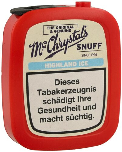 Mc Chrystals Highland Ice Snuff 8g Dose Mc Chrystals Highland Ice Snuff 8g Dose