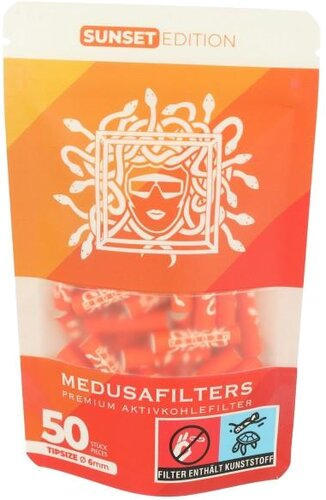 Medusa 6mm Aktivkohlefilter Sunset Edition 50 Stück